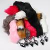 Multicolor Faux Fox Tail Metal Anal Plug Adult Toy