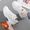 Cotton shoes 22 winter new sports shoes fleece thickened thermal casual shoes leather surface