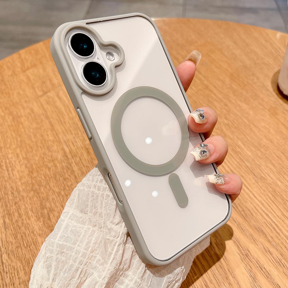 Desert Titanium Gold matte magsafe charging phone case for iPhone 16 15 14 13 12 11 Pro Max Mini Plus magnetic clear hard cover