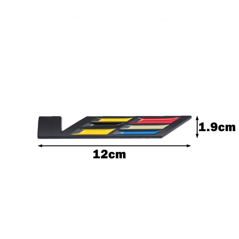 1 pair 3d Metal V Logo Sticker Car Fender Emblem Badge Decals For CTS ATS CTS-V ATS-V STS CT5 CT4 CT6 XT5 XT6 V Accessories