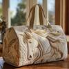 Gesteppte Reise-Duffle-Tasche mit Pferdemotiv, Sport, Fitnessstudio, Kurztrip, Handgepäck