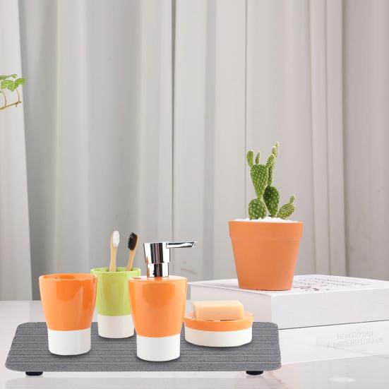 1/2 Stück Schnelltrocknendes Spülbeckenfach-Organizer, Kieselalgen-Schlammmatte, umweltfreundlicher Schwammhalter aus Stein für die Arbeitsplatte, Badezimmer, Küche, Seifenbürstenspender