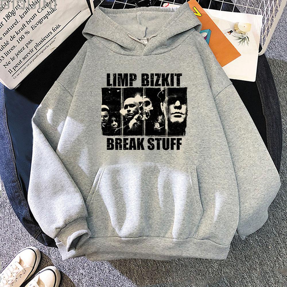 Limp Bizkit Graphic Printing Hoodies Classic Round Neck Long Sleeve Oversized Fleece Hooded  Unisex Pullovers Hoody Sweatshirts