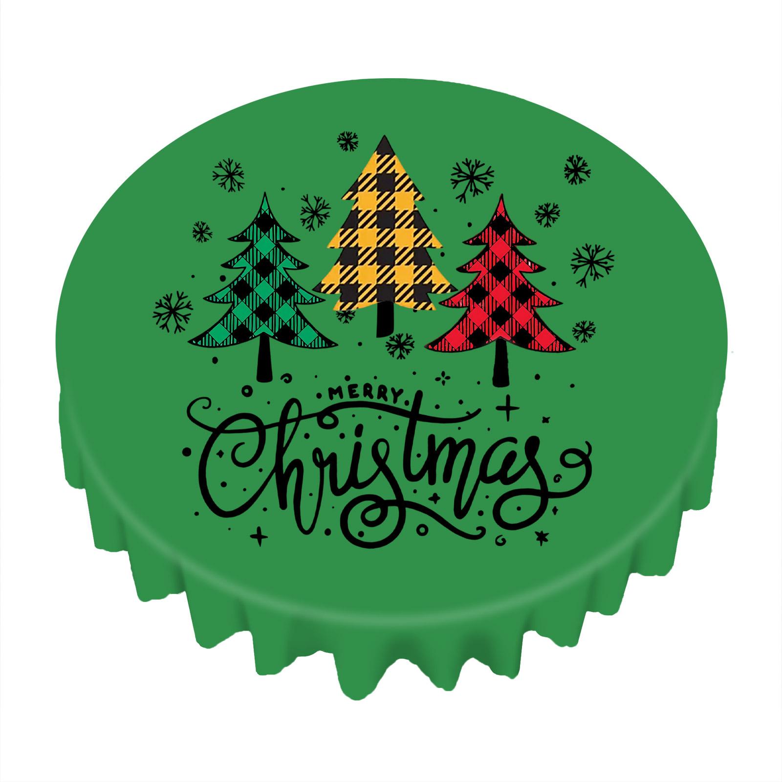 

Рождественская скатерть прямоугольная с прямым краем One Size