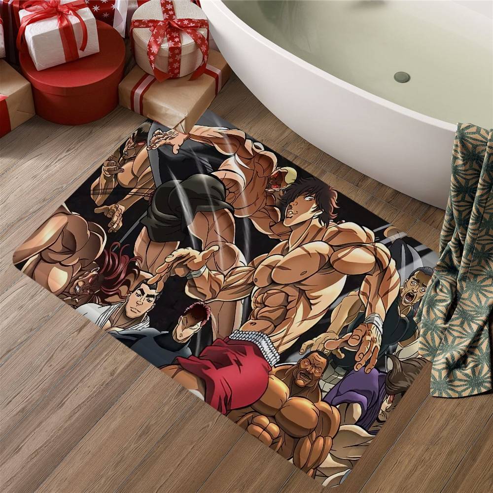 Baki Hanma Yujiro Manga Kitchen Mat Nordic Style Bedroom Living Room Doormat Home Balcony Anti-Slip Welcome Rug