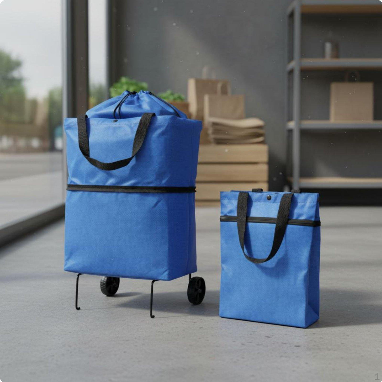 Foldable Shopping Bag with Wheels Lightweight