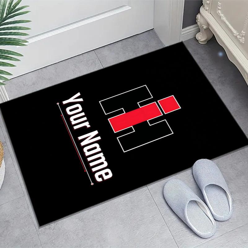 Farmall International Harvester Design Area Rug Personalized Name- Non-Slip, Soft & Cozy Floor Mat for Living Room, Office - Indoor/Outdoor Carpet