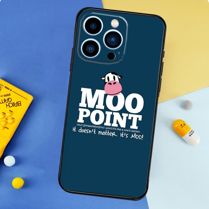 Cute Cow Moo Phone Case For iPhone 17 16 15 14 12 11 13 Pro Max mini 15 16 Plus 16e 17 Air Bumper Cover