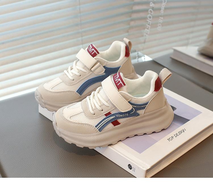 

Classmates Boys Spring Soft-soled Non-slip Sneakers Girls Velcro Mesh Running Shoes Trendy Casual Shoes Versatile 30