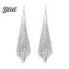 Detail-oriented Earrings 1 Pair Sequin Hook Geometric Design Long Statement
