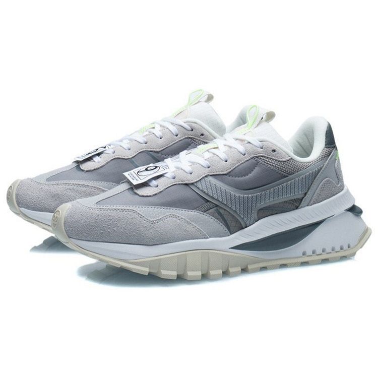Li Ning Fangyuan Evo Non-Slip Wear-Resistant Low-Top Running Shoes Men Running Shoes Gray AGCR227-2