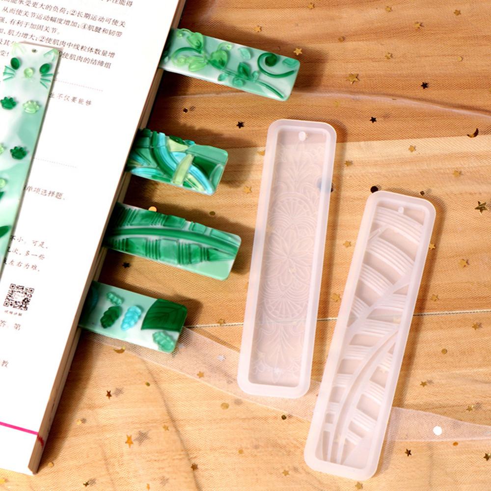 Leaves Bookmark Silicone Mold Rectangle Bookmark Epoxy Resin Casting Molds for DIY Epoxy Resin Crafts Making Tools