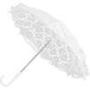 Mini White Lace Umbrella, 16.5x18 Inch Vintage Bridal Lace Decorative Umbrella for Tea Party, Small Photography Prop, Craft Umbrella for Kids,