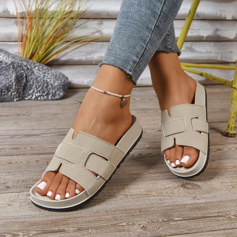 Women 2025 Summer Lightweight Comfortable Open Toe Sandals Comfortable Designer Shoes Beach Flat Slippers Slides Women