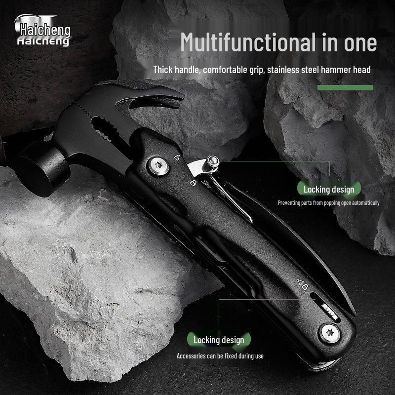 Multi-Function Claw Hammer & Life-Saving Pliers for Outdoor Use