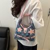Pink Star Purse and Handbags Aesthetic Plaid Denim Shoulder Bag Punk Leisure Outdoor Crossbody Bag For Women