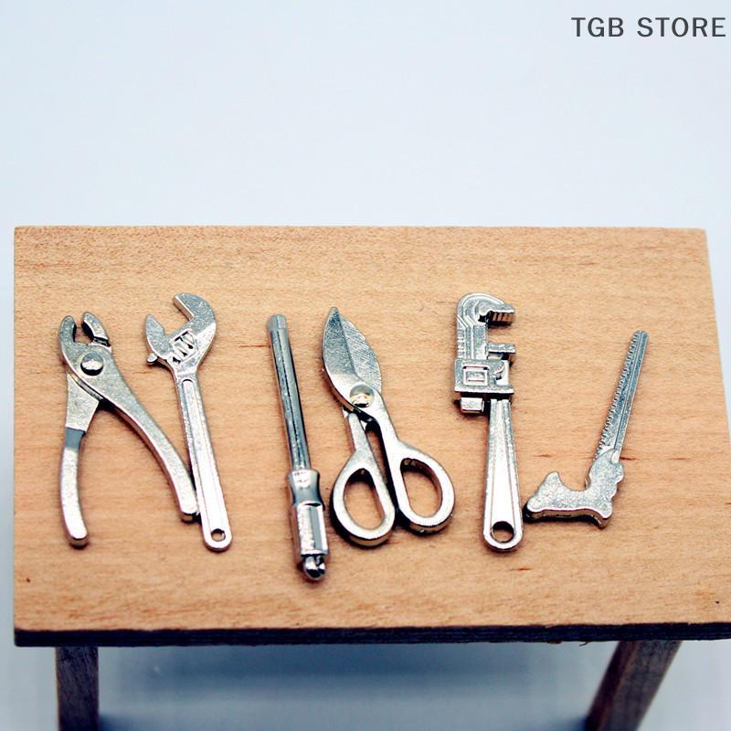 1Setul 1:12 Mini Set Unelte Aliaj Reglabil Cheie Cleste Casă de Păpuși Machetă Miniatură Reparare Recuzită Scenă Decor Casă de Păpuși Jucării Cadou