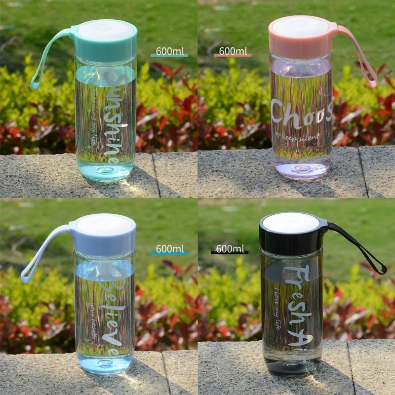 Leakproof Water Bottle Plastic Party Cup Drinking Sports Water Bottle Couple Mug for Fitness, Gym, Outdoor, Travel