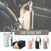 Retro Elegant Leather Tissue Box Hanging Car Tissue Bag Universal Portable Waterproof Home Kitchen Napkin Organizer Nordic