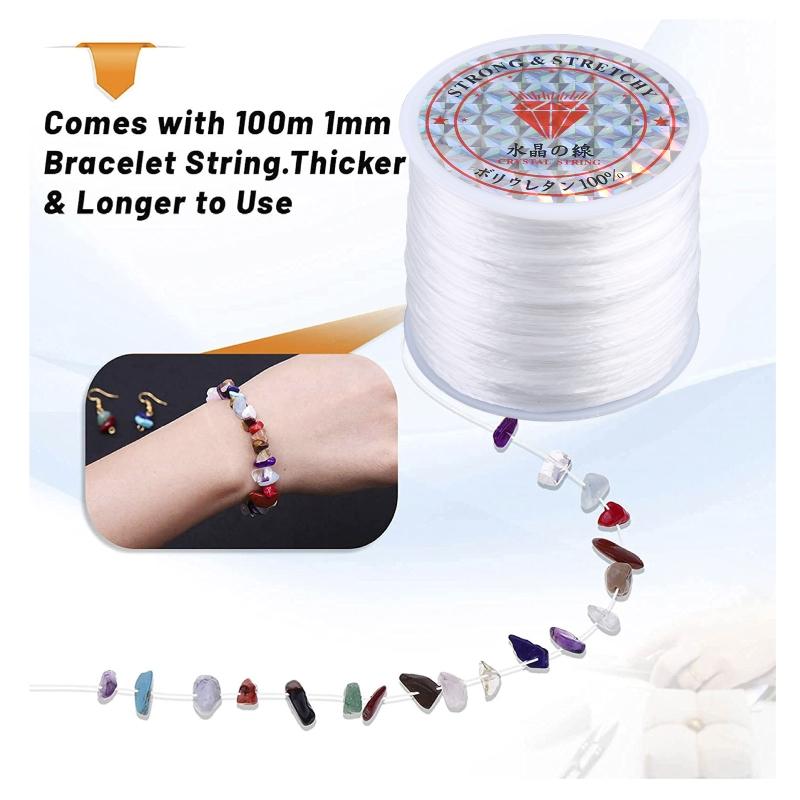 1mm Spandex Elastic Thread High Elasticity 100 Meters Per Roll Wear Bracelet DIY Beaded Handmade Rope Material Craft