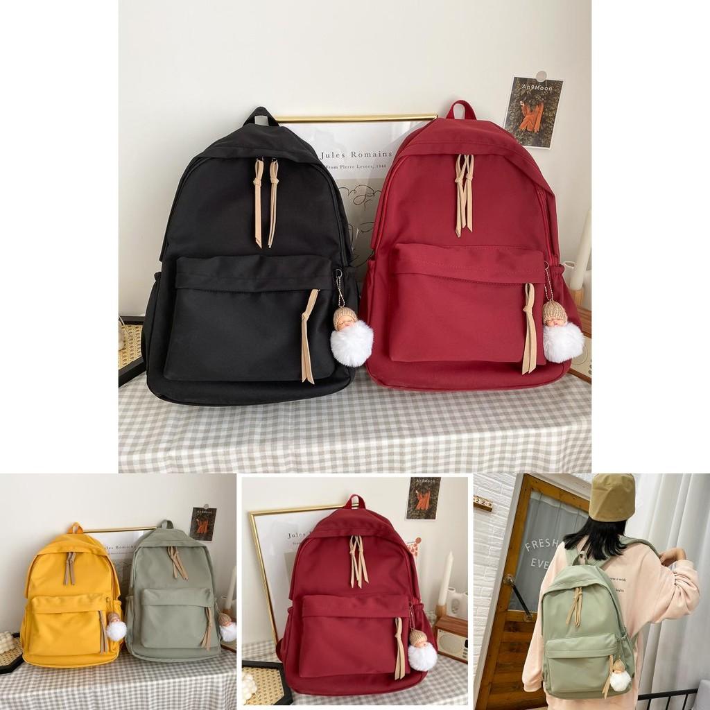 Nylon Student Backpack With Multiple Pockets For Daily Use And Load Reduction