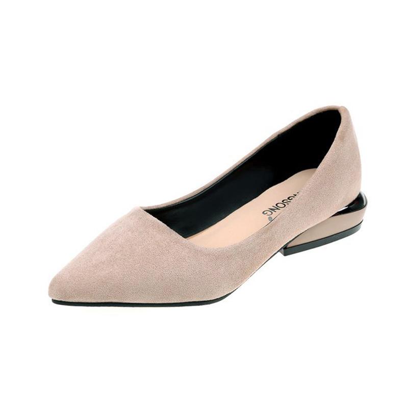 2025 Spring Women Pumps Low Square Heel Pointed Toe Work Shoes Lady Office Pumps Summer Slip On Casual Shoes Woman   WSH3604