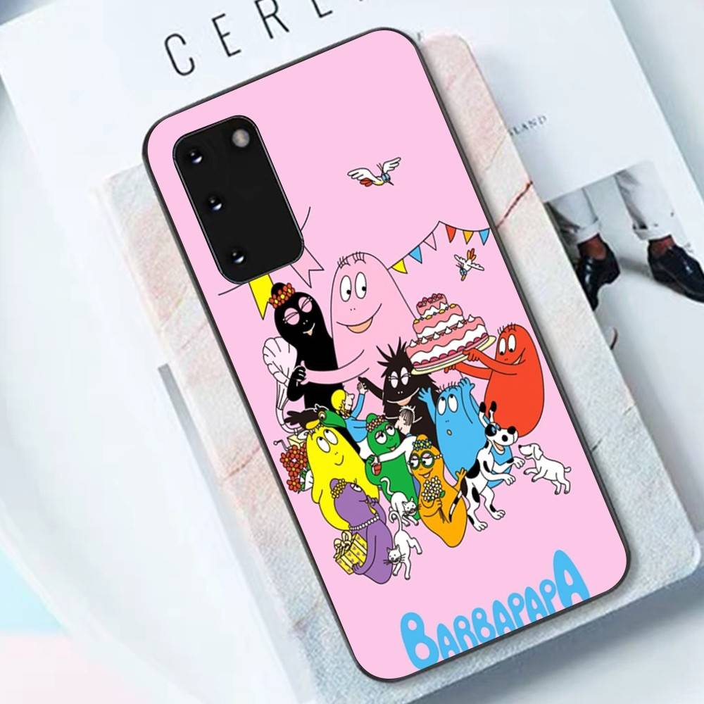 Cute Cartoon Barbapapa Phone Case For Samsung S 24 Fe 25 Ultra Plus 20 Lite 21 30 22 23 24 22 Ultra 5G Fundas