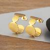 Nidin New Trendy Copper Waterdrop Shape Stud Earrings For Women Female Anniversary Party Irregular Geometric Fashion Ear Jewelry