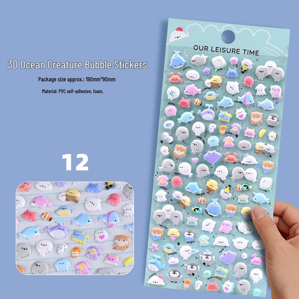 3D Cartoon Foam Animal Stickers: Cute and Versatile for Handbooks and Phone Cases