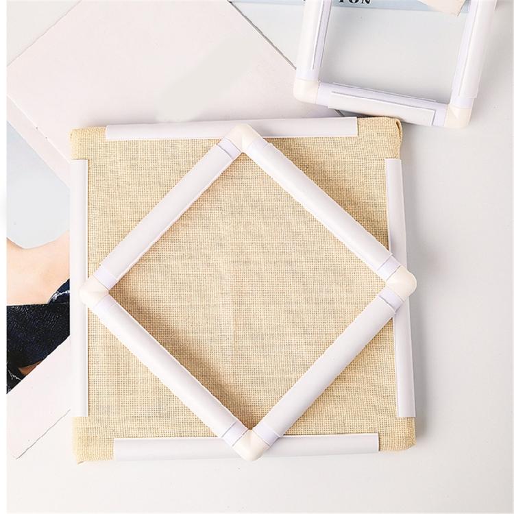 3 Size Crosses Stitching Hoop Embroidery Frame Square Embroidery Hoop PVC Clip Frame for Craft Enthusiasts