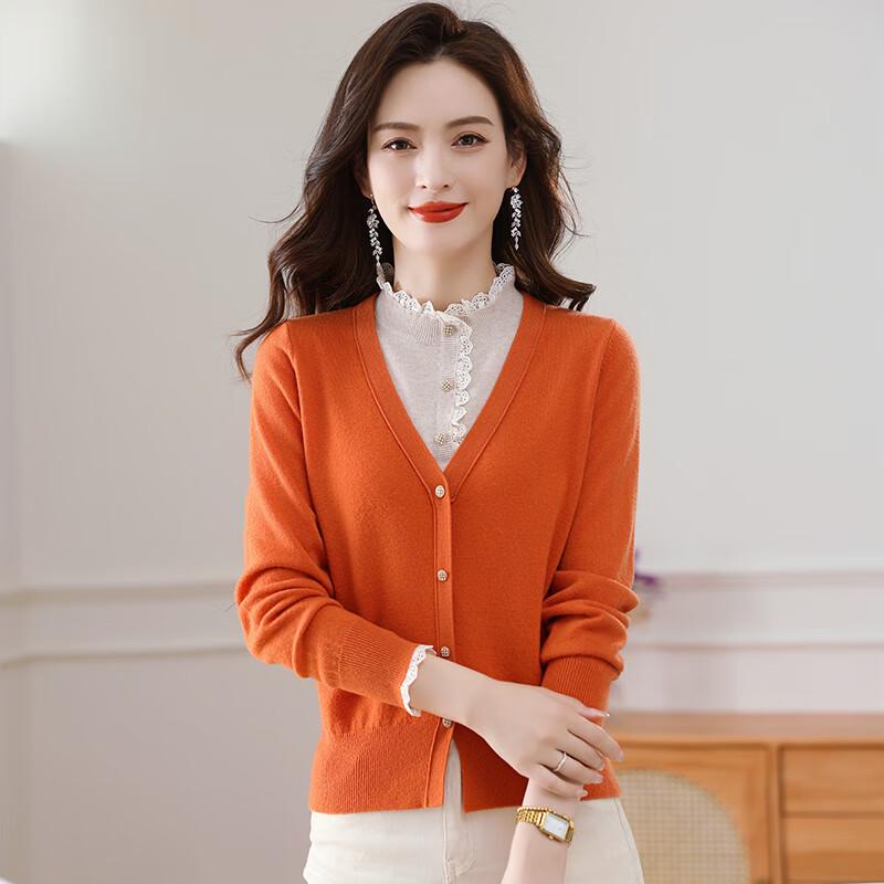 Women's 100% Pure Wool Mock Two-Piece Knit Sweater