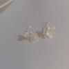Hollow butterfly earrings simple and sweet fashion versatile stud earrings light luxury high sense niche personality earrings women