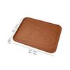 PP Plastic Imitation Oak Wood Grain Rectangular Tray