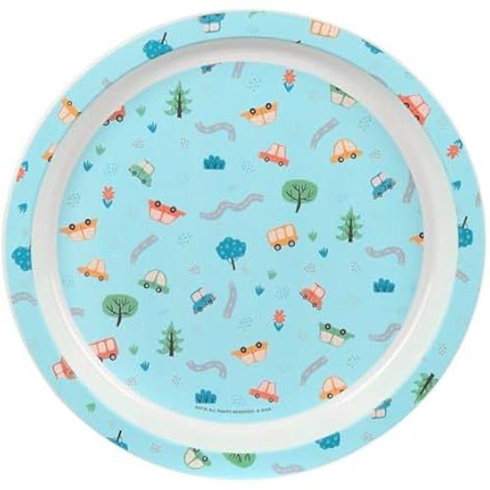 Set d'assiettes et couverts - SAFTA - PREESCOAR VOITURES - 4 pièces - Résistant - Design unique