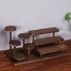 Wooden Display Rack Desktop Size Multi Level Shelf Wooden Riser Shelf Space Saving Home Storage Easy to Organize