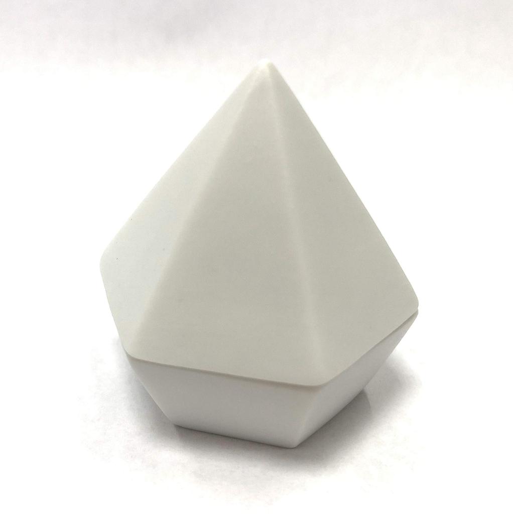 Kamidana no Sato Modern Shinto Statue, Kamisama no Line ROKKAKU Polka Dots, White, 4.7 x 4.5 x 4cm