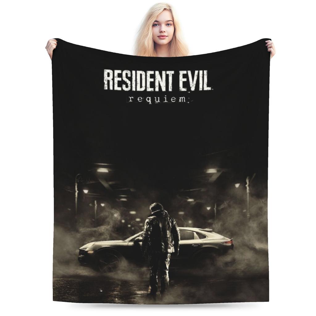 Residents Evils 9 Requiem Game Leon Accessories Blanket Cozy Soft Throw Blankets for Living Room Multiple Sizes Bedding Throws