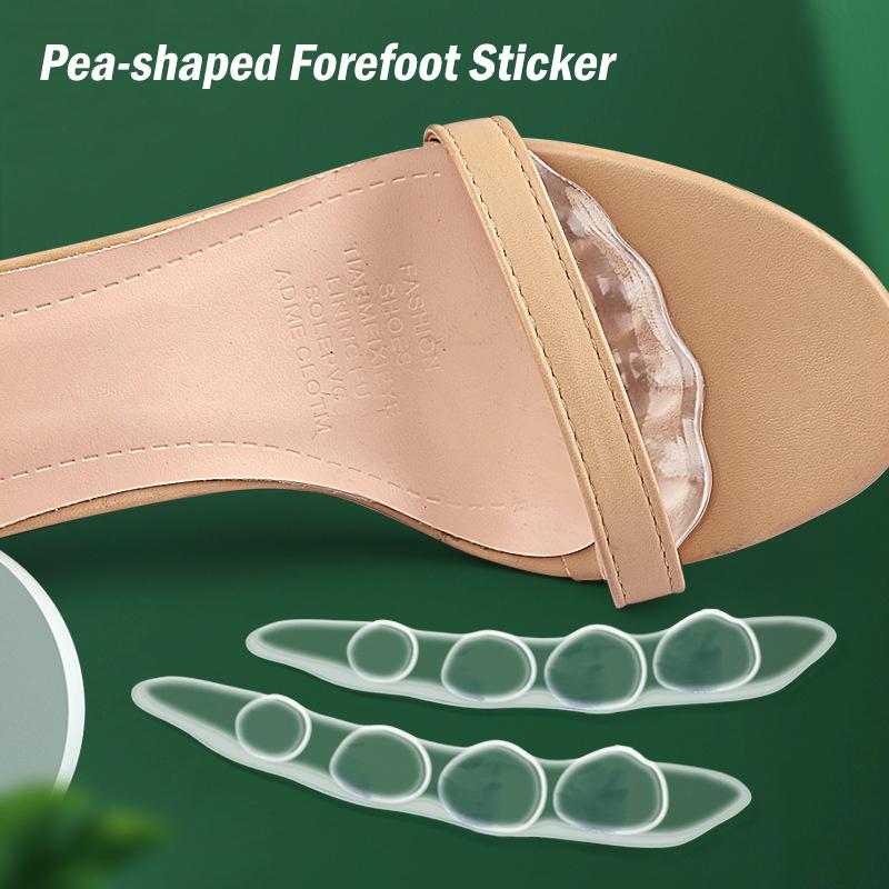 

2Pcs Non-slip Insoles Stickers for Women High Heels Flip Flop Sandals Silicone Inserts Self-adhesive Foot Patch Gel Forefoot Pad
