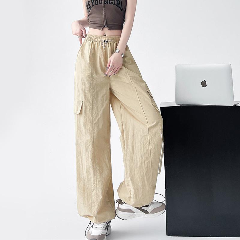 

Прямые рабочие брюки, однотонные эластичные повседневные женские брюки с высокой талией XL хаки