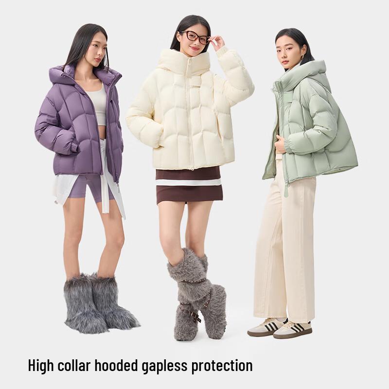 Qiangan Women's 2025 Goose Down Hooded Jacket Y318170Y