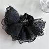 Eye Catching Lace Hairband Voluminous Double Layer Ruffled Concealed Elastic Hair Tie For Effortless Low Ponytails
