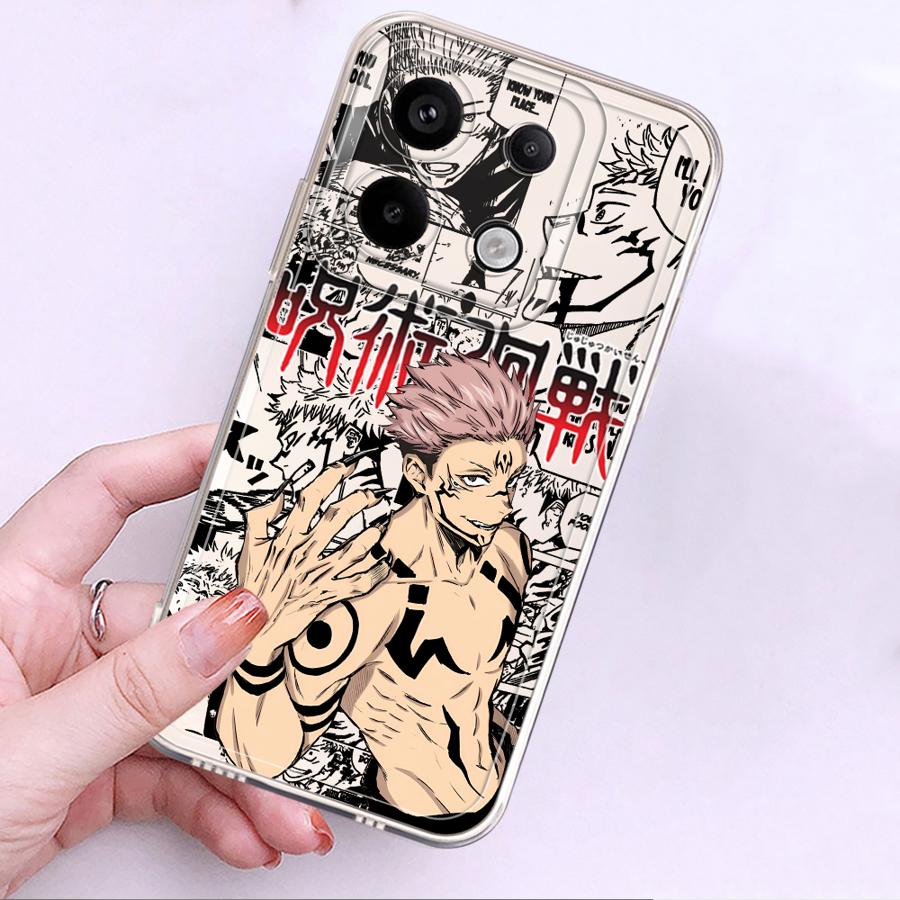 J-Jujutsus K-Kaisens Case for Xiaomi Redmi Note 14 Pro Plus 13C 9 10 12 10S 11 11S 14C A4 Note 13 12S Soft Phone Cover