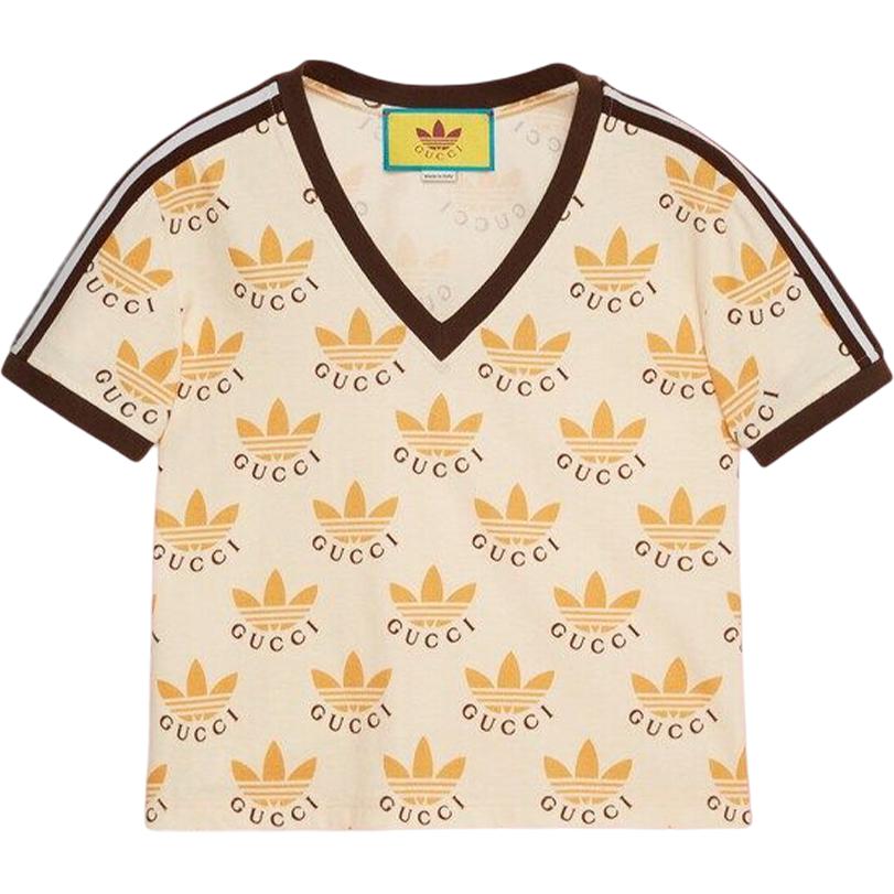 

Футболка adidas с принтом трилистника Ivory Unisex Tops Cream 693539-XJEBY-9039 XXS