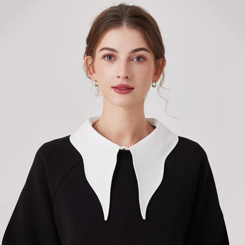 Идеальное Сочетание Белые Съемные Воротники-Шали Ложные Лацканы Полурубашка Блузка Ложный Воротник Аксессуары Элегантное Платье-Свитер Декоративные Воротники