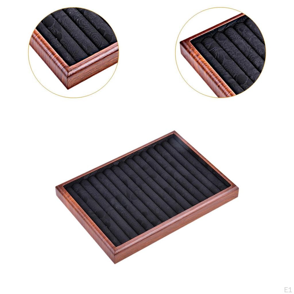 Jewelry Display Container In Wood for Women, Storage Tray Dresser Showcase