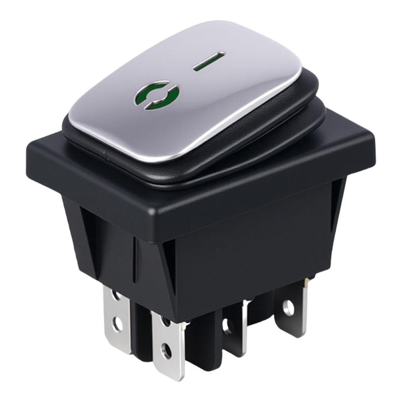

Car Rocker Toggle Switches 16A/220V LED Lighted Rocker Switches 6 Pin 2 Position Rocker Toggle Switches Enduring зелёный