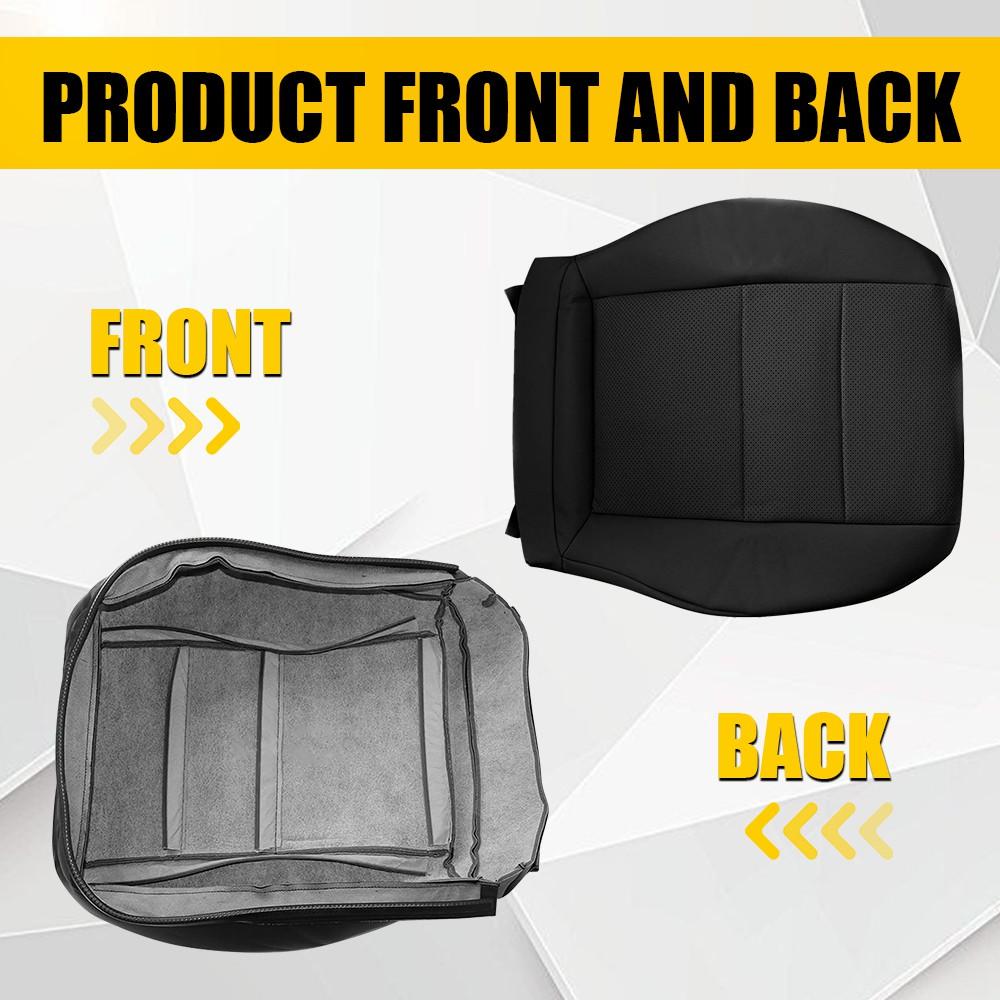 1Set Leather Bottom Seat Cover Black Light Tan Fit for Mercedes Benz GLK250 GLK280 GLK300 2008-2015 Front Driver's Seat