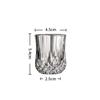 6pcs Creative Whisky Glasses Thick Crystal Wine Brandy Cup Transparent Scotch Drinking Glasses for Bar Accessories Mini Mug