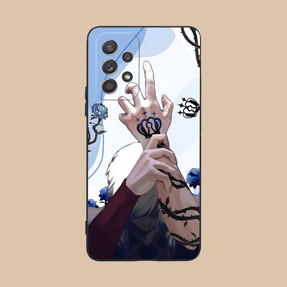 Blue Lock Michael Kaiser Phone Case for Samsung Galaxy A73 72 71 70 56 55 54 53 52 36 35 34 23 16 15 5G Colour Printing Cover