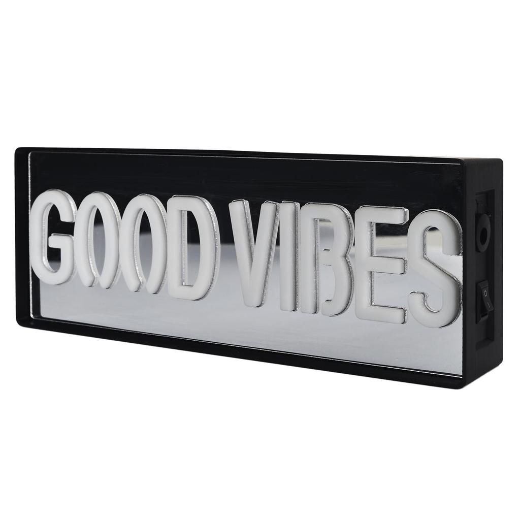 Led Neon Lamp With The Inscription Good Vibes, Modern